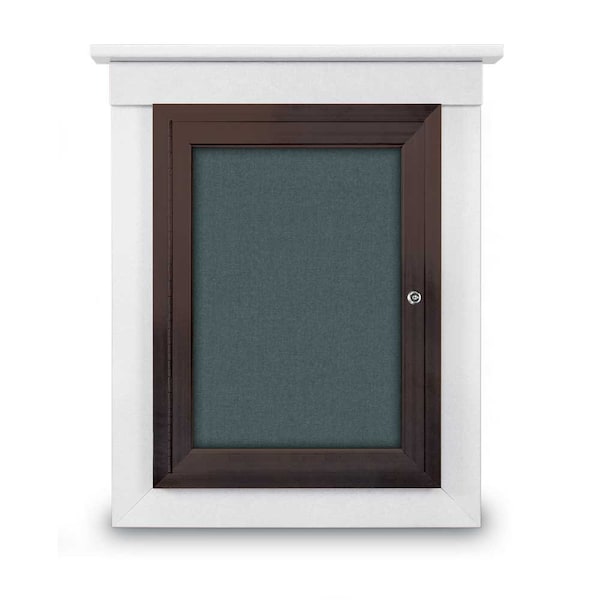 Sliding Glass Enclosed Letterboard, 72"x4, UV9008ACS-SATIN-GREEN